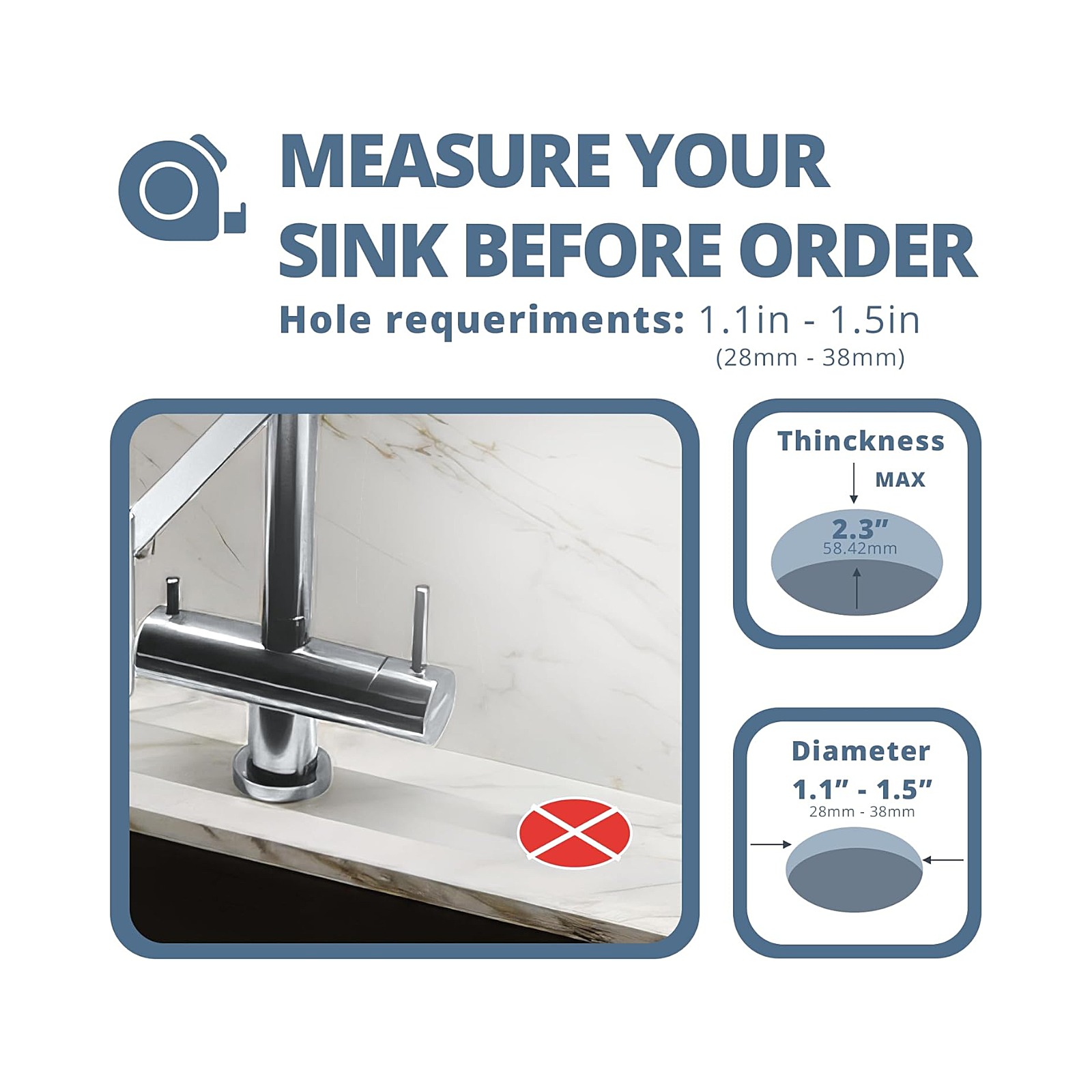 Built-in Sink Soap Dispenser, 17 oz — Chrome — view 16