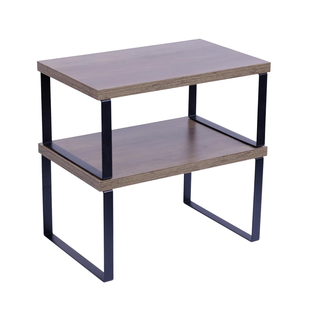 Cabinet Organizer Shelf — Set of 2, Standard — Ink Black / Brown — view 2