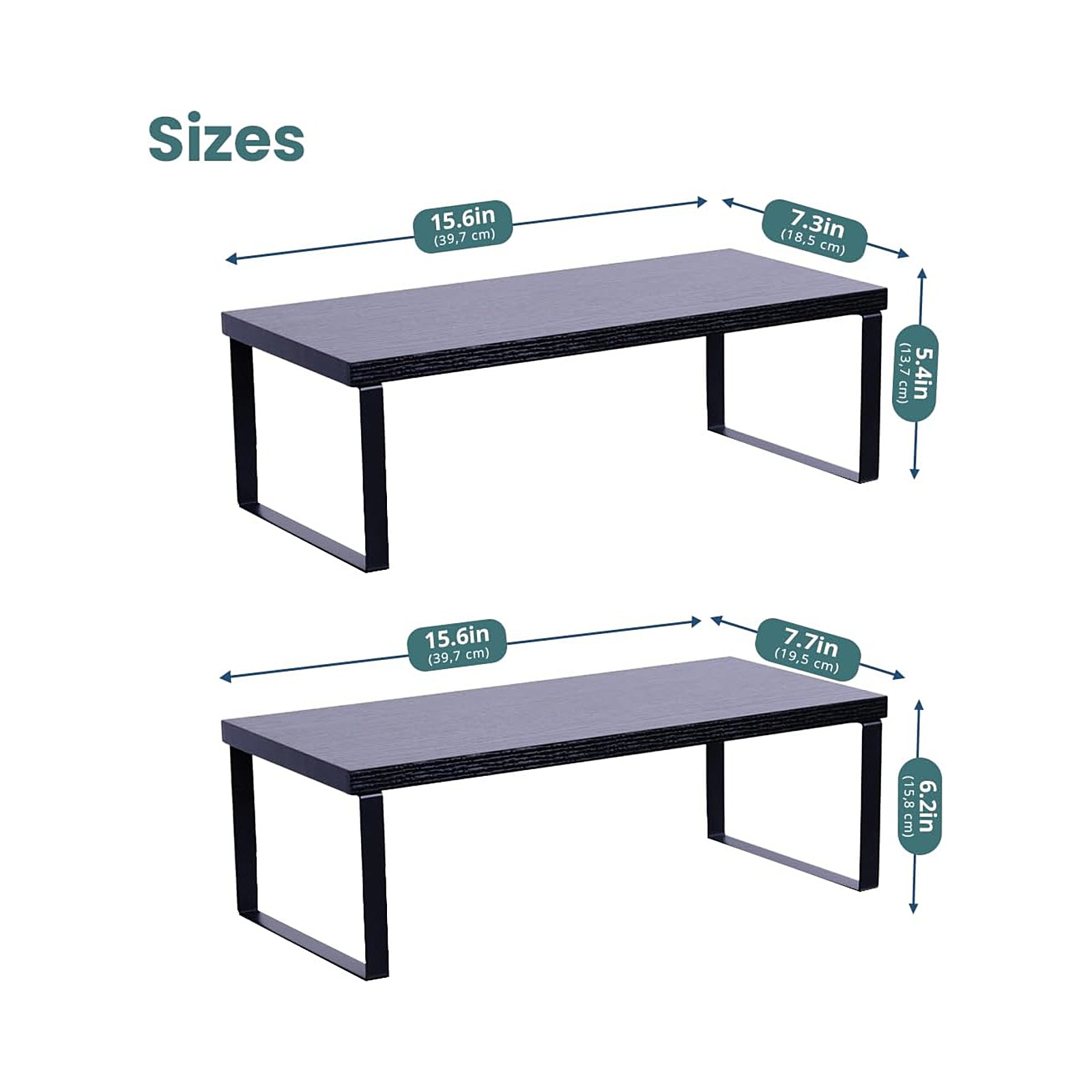 Cabinet Organizer Shelf — Set of 2, Large