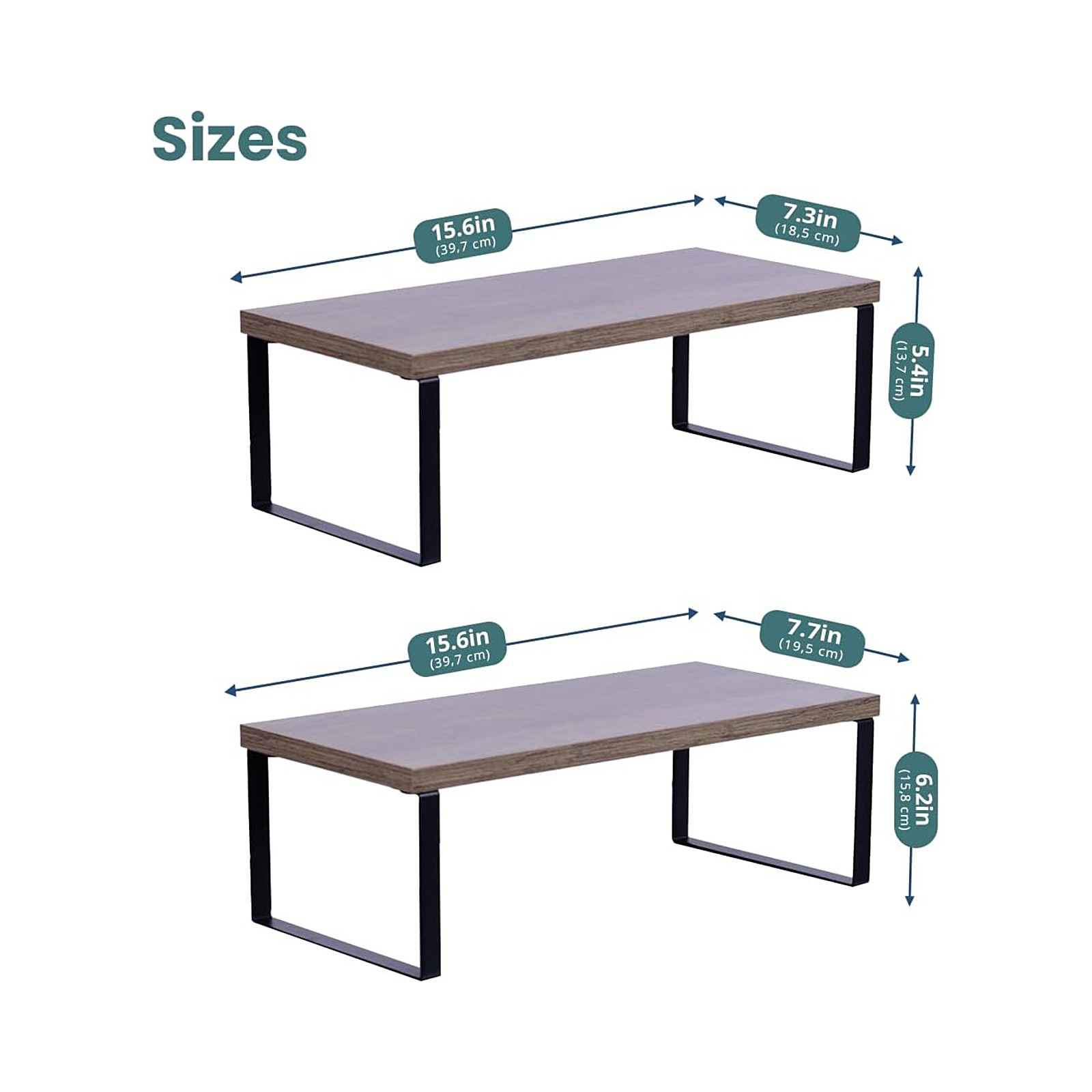 Cabinet Organizer Shelf — Set of 2, Large