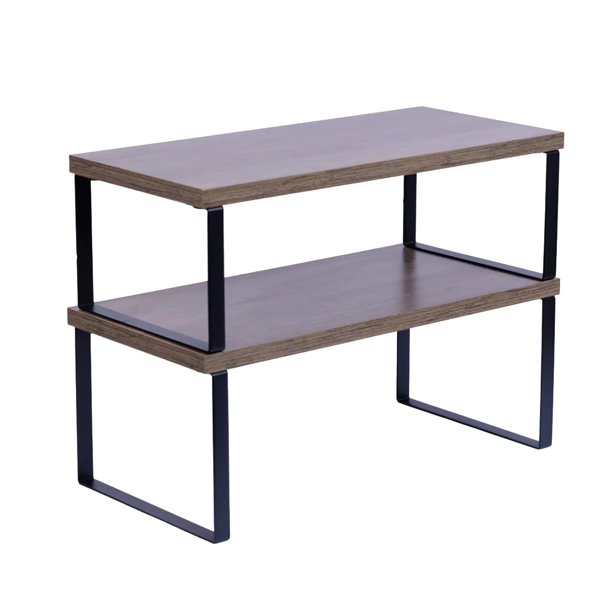 Cabinet Organizer Shelf — Set of 2, Large — Ink Black / Brown — view 9