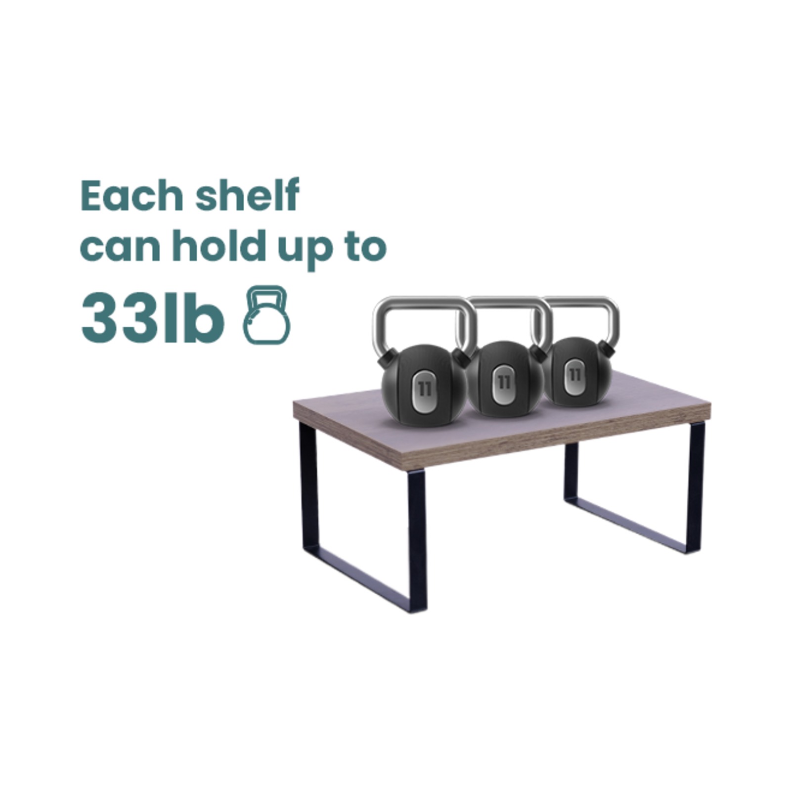 Cabinet Organizer Shelf — Set of 2, Large — Ink Black / Rustic — view 13